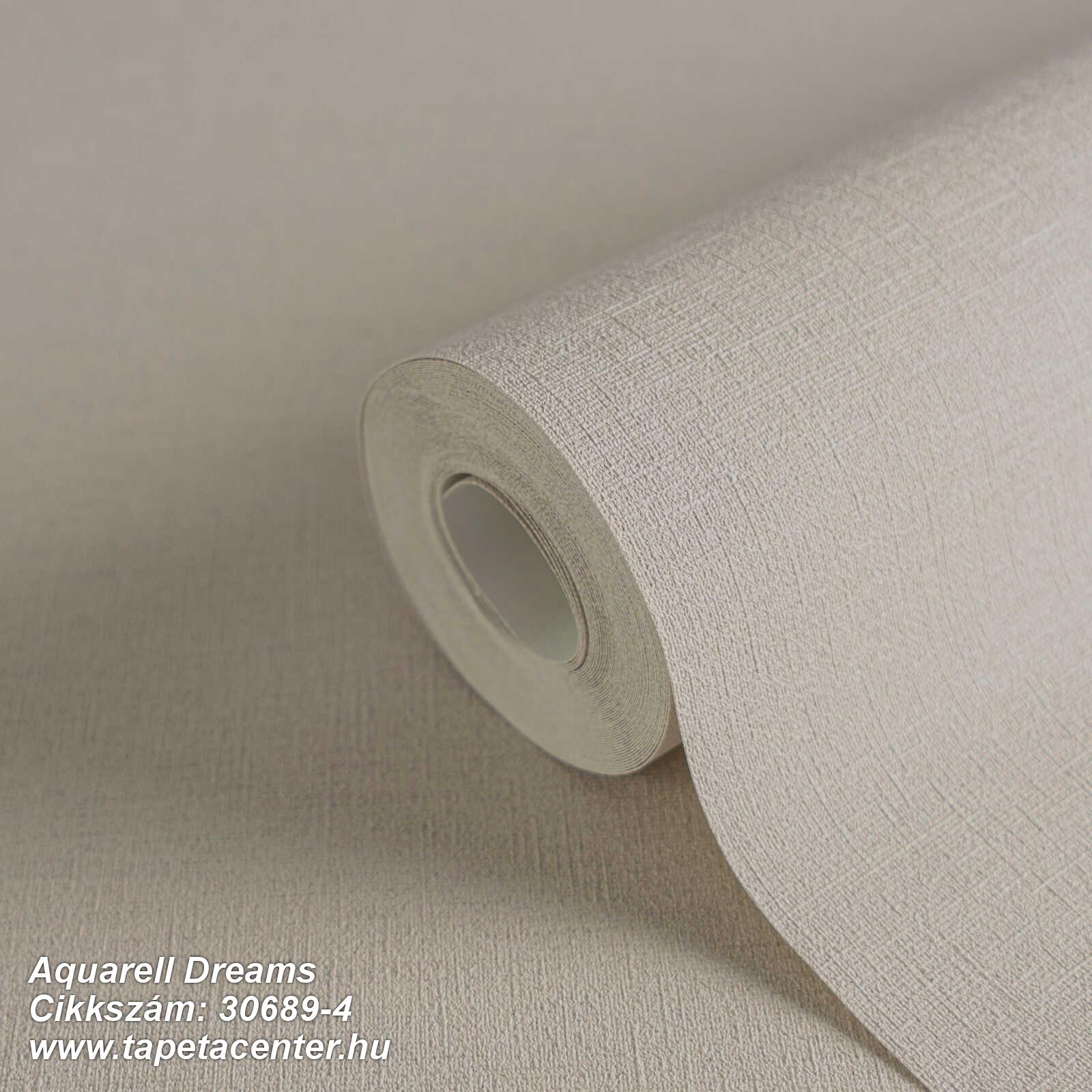 Egyszínű,textil hatású,bézs-drapp,illesztés mentes,súrolható,vlies tapéta 